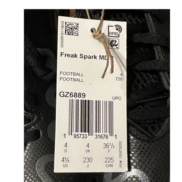 Adidas Freak Spark MD Cleat Unisex Youth Child Kid Football Shoe Size 4.5 NEW WT - Picture 4 of 11